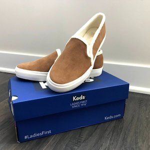 Keds Suede and Lined Slip On Sneakers